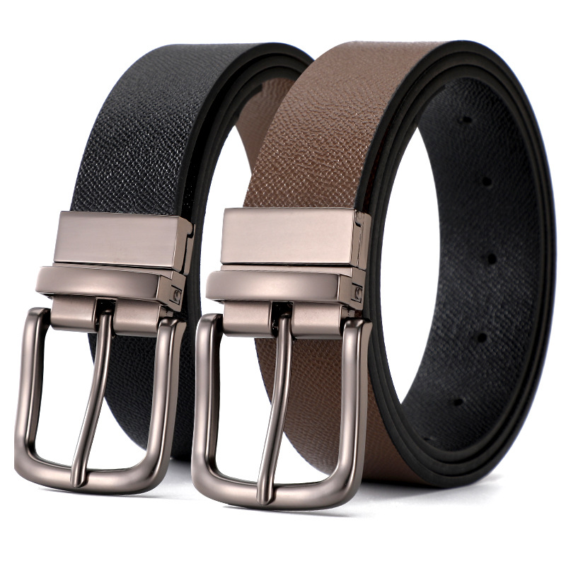 New men's rotatable belt fashion casual high sense cross-border hot pin buckle pants belt manufacturers in stock