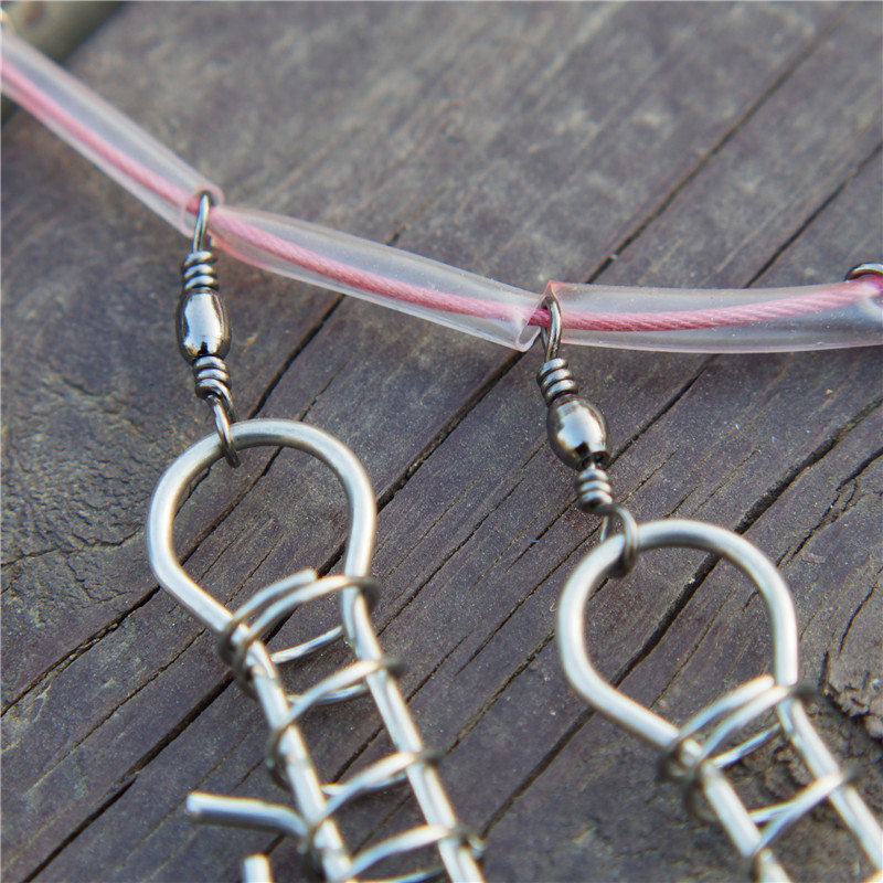 Picture of Luya Live Fish Buckle Lock Fish Set Portable Stainless Steel Fish Lock Buckle Fish Lock Fish Rope 5 Buckle Fishing Accessories