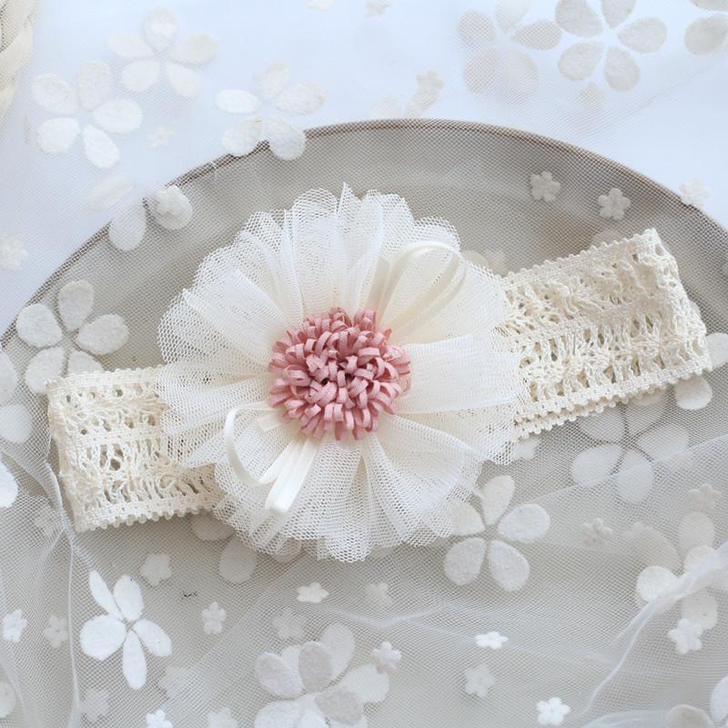 Picture of Korean Style Big Flower Baby Hair Band Female Baby Full Moon Hundred Days Photo Headwear Baby Princess Sweet Hair Accessories