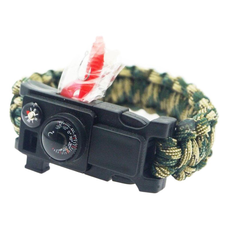 New Outdoor Survival Umbrella Rope Bracelet Multi-functional Field Exploration Equipment Self-defense Lifesaving Bracelet Mountaineering Bracelet