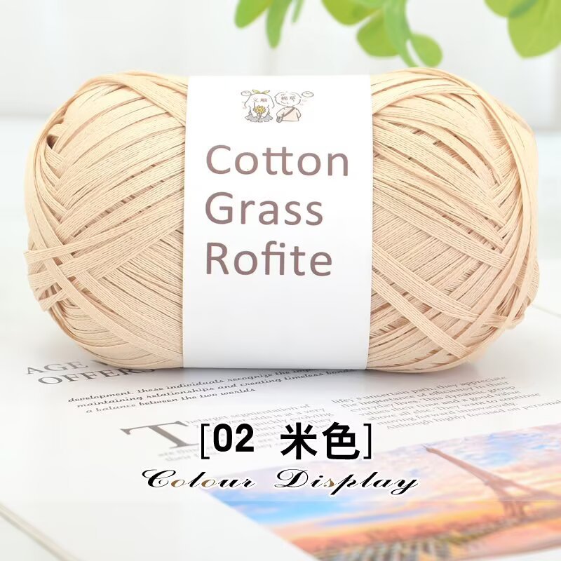 Picture of New Cotton Straw Raffia Paper Straw Hook Hat DIY Special Thread Summer Hat Handmade Straw Bag