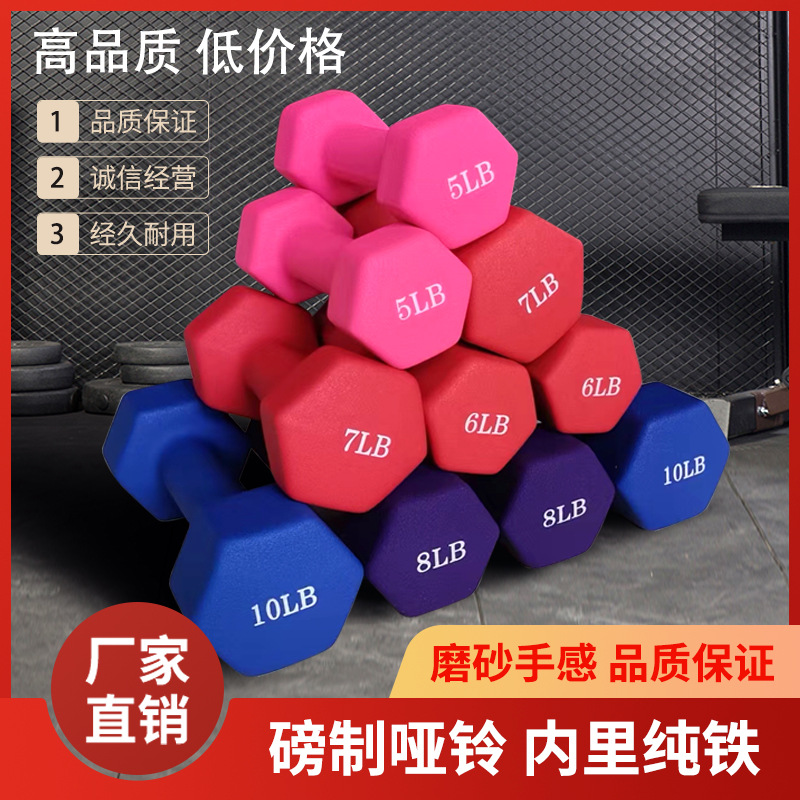 8 pounds dipped solid cast iron dumbbells women's fitness dumbbells fitness equipment sports dumbbells men's fitness home