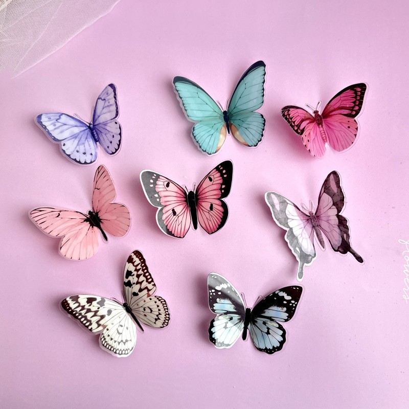 Butterfly Birthday Cake Insert Beautiful Mother's Day Cake Decoration Cake Insert Butterfly Cake Decoration