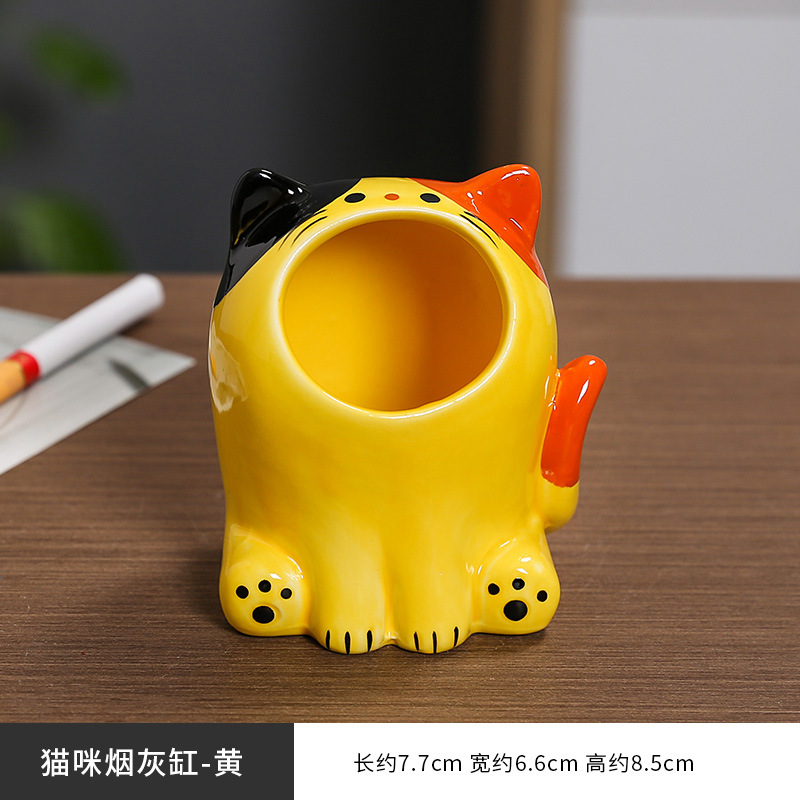 Picture of Ceramic Ashtray for Home Use, Cute, High-End, Light Luxury, Simple, Hotel Business Style, Simple Ashtray, Creative Ashtray