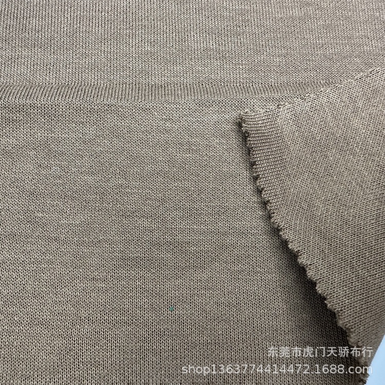Spot supply knitted polyester cotton double-sided cloth 240g Martin double-sided casual T-shirt base autumn suit fabric