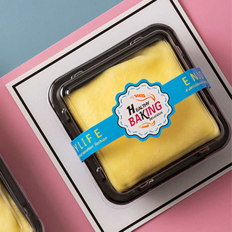 Square Single Pack Banji Box Xue Mei Niang Mu Si Lasagna Cake Dessert Baking Disposable Packaging Box