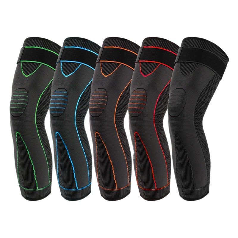 Shiwei New Nylon Knitted Breathable Lengthened Elastic Knee Pad Leg Pad with High Elastic and Soft Cross-border Recommended Daifa