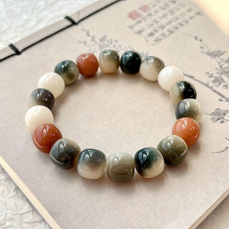 Picture of Authentic Yuanshan Dai Bodhi Root Bracelet Genuine Student Toy Decompression Chinese Style Bodhi Bracelet Prayer Beads