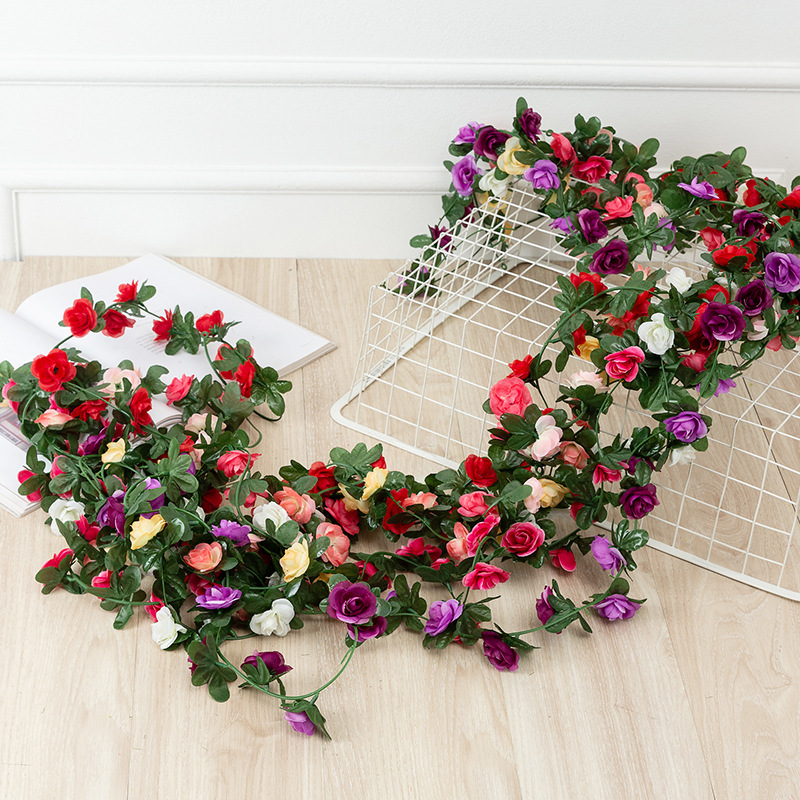 Simulated Spring Peony Rattan B&B Loft Decorative Flower Vine Wholesale Air Conditioning Water Pipe Winding Rattan Flower Vine