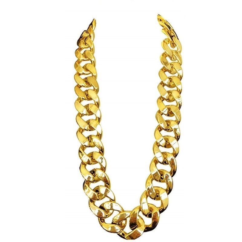 Picture of Hip Hop Simulation Big Gold Chain Men's Gold Plastic Necklace Performance Props Social Super Thick Exaggerated Gold Necklace