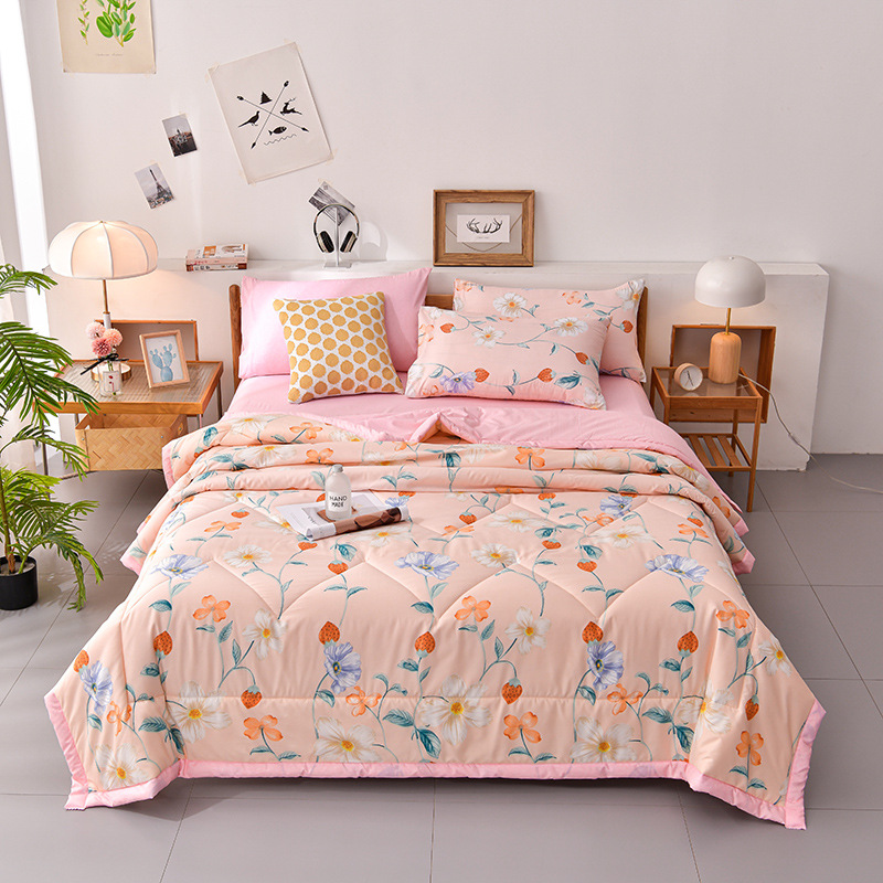 Picture of Air-Conditioning Quilt, Summer Cool Quilt, Thin Single and Double Washed Cotton Summer Quilt, Gift Box, Kidsren's Quilt, Sales Quilt, Machine Washable