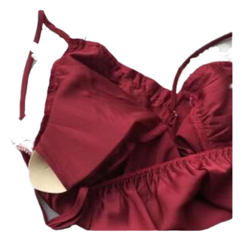 Amazon European and American sexy ladies underwear home pajamas two-piece lace strap home suit wholesale