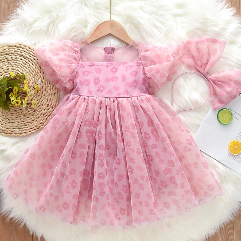 Picture of Girls dress Summer 2025 New Children's Skirt Super Fairy Women's Pompous Veil Skirt Summer Girls Princess Skirt