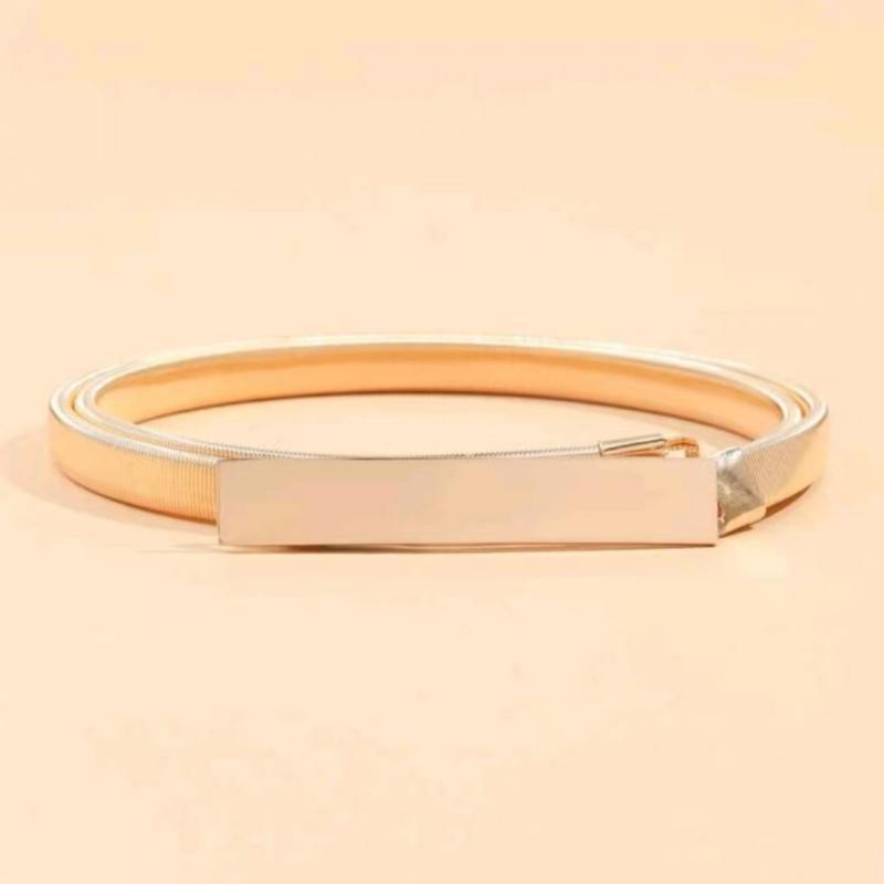 New spring chain fashion Korean style metal elastic waist chain long buckle slim waist belt all-match skirt chain elastic