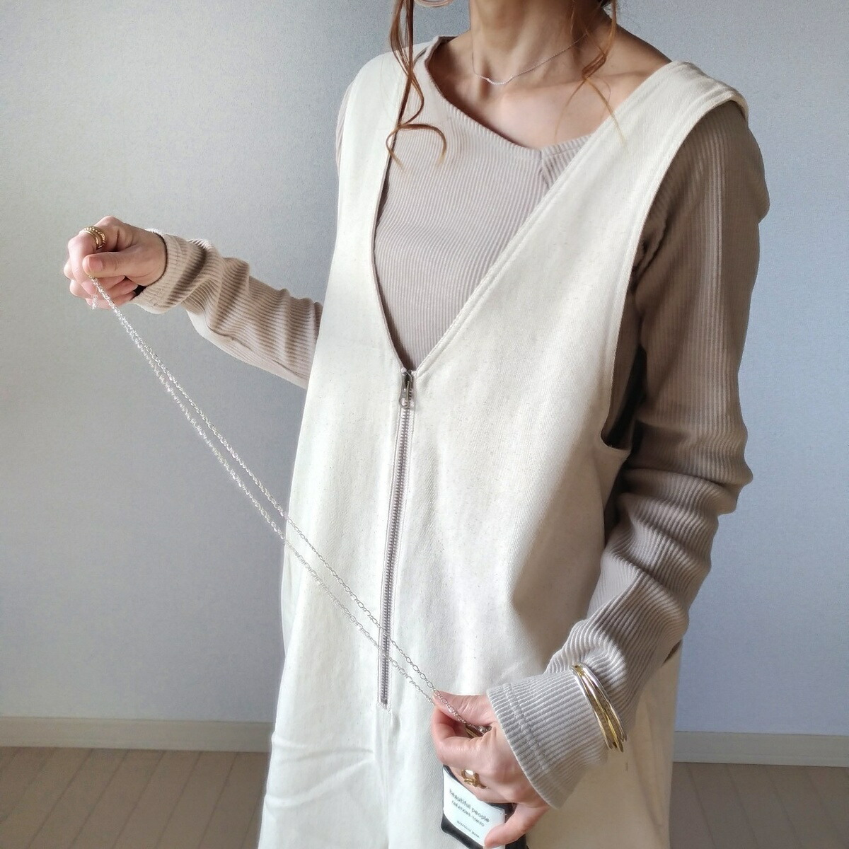 in stock 3-color Japanese 2024 Summer New Solid Color Zipper Strap Wide Leg Pants Slim-fit Dipping Jumpsuit