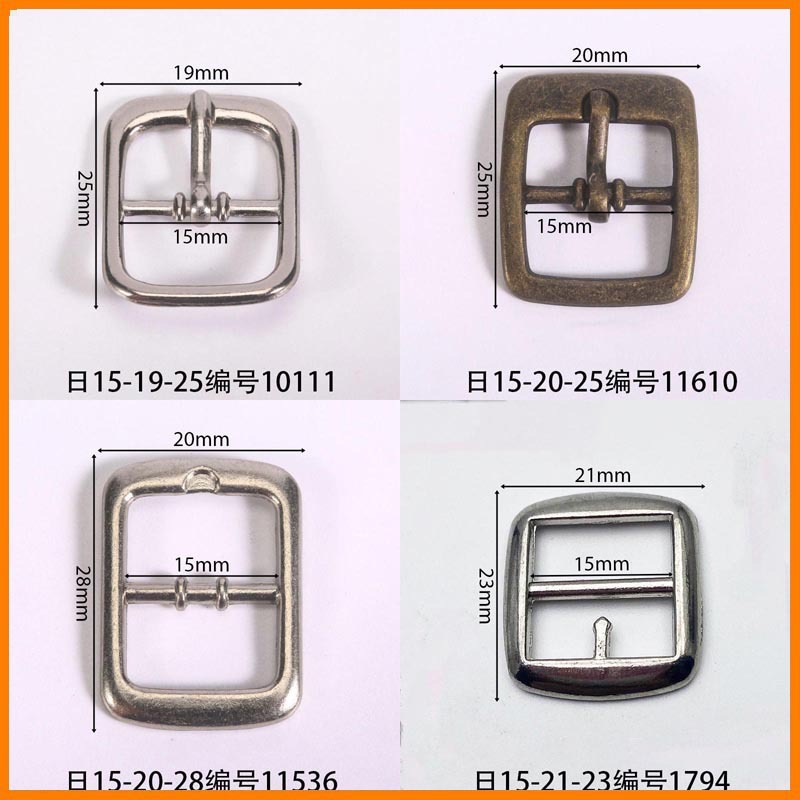 Inner Diameter 15mm Square Oval Japanese Buckle Bean Shoes Luggage Clothing Shoe Buckle Pin Buckle Accessories Shoe Flower Belt Buckle