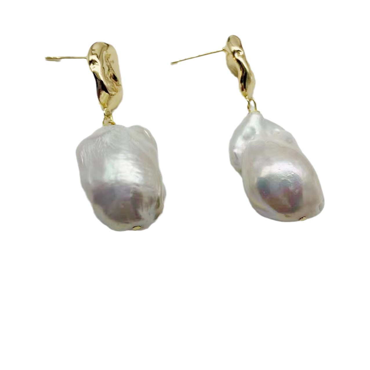 Picture of Natural Freshwater Baroque Pearl Women's Fashion Fashion Retro K Gold Earrings Earrings All-match Niche Face Modification