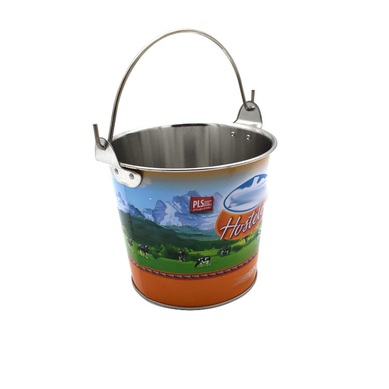 Bar Ice Bucket Metal Iron Ice Bucket Small Ice Bucket Galvanized Beverage Bucket Tinplate Beer Bucket