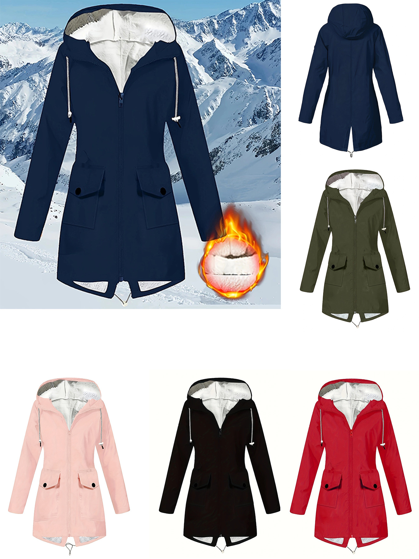 2022 Amazon Ebay Autumn and Winter New Jacket Three-In-One 0.05kg Piece Set Outdoor Mountaineering Suit Waterproof Jacket for Women