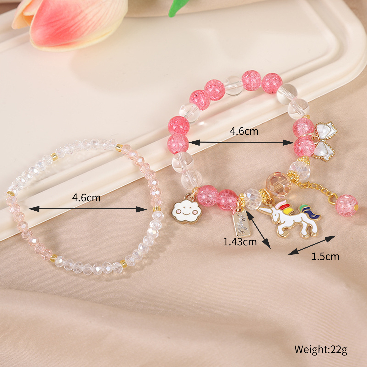 Picture of Children's Bracelet Bracelet Bracelet Beaded Crystal Women's Cute Students Girls' Bracelet Children's Gift