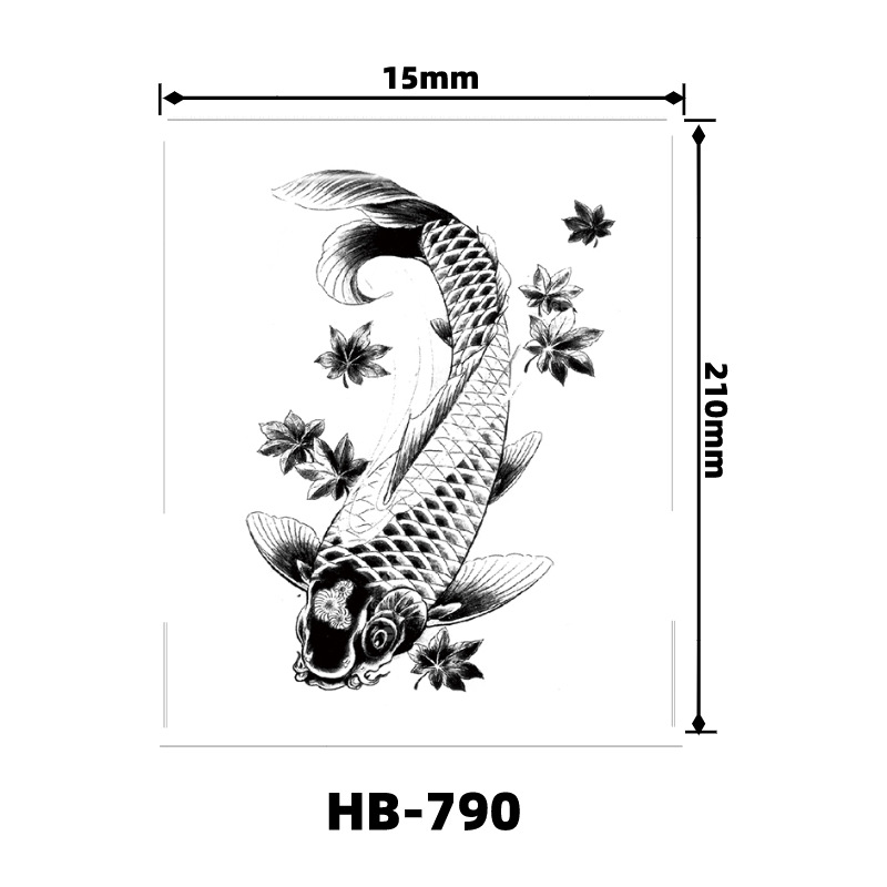 Picture of Factory wholesale tiger blood wolf head tattoo stickers to map custom small fresh English letters cartoon pattern stickers
