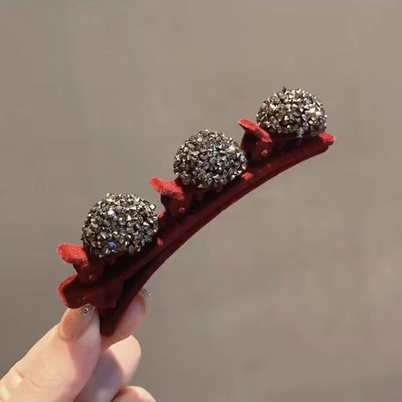 Picture of Flocking Hair Clip Women's Front Head Bangs Clip Side Clip Short Hair Transition Artifact Broken Hair Clip Duckbill Clip Headdress