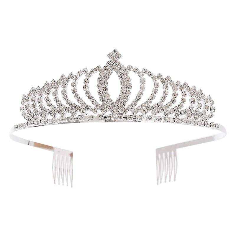 Children's new headband Korean crystal rhinestone alloy headband students 61 performance crown head accessories wholesale