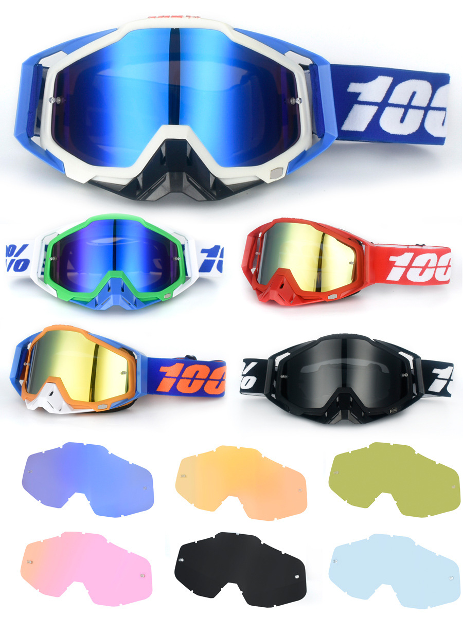 In stock PITSCOTTFOX 100% outdoor motorcycle off-road goggles riding glasses goggles accessories lens