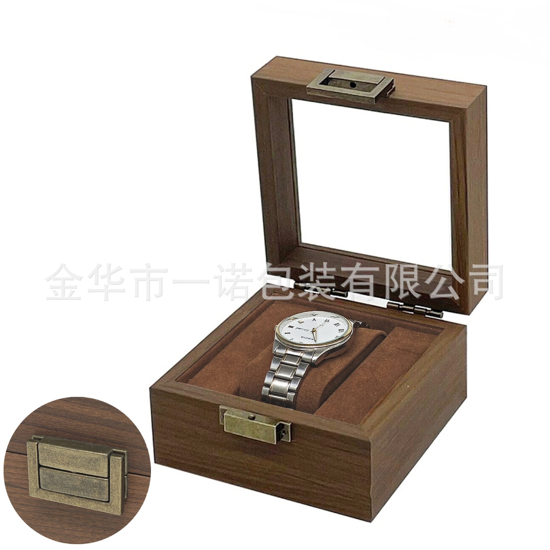 [Retro version] in stock wholesale black walnut wooden watch packaging storage box single table watch box gift box