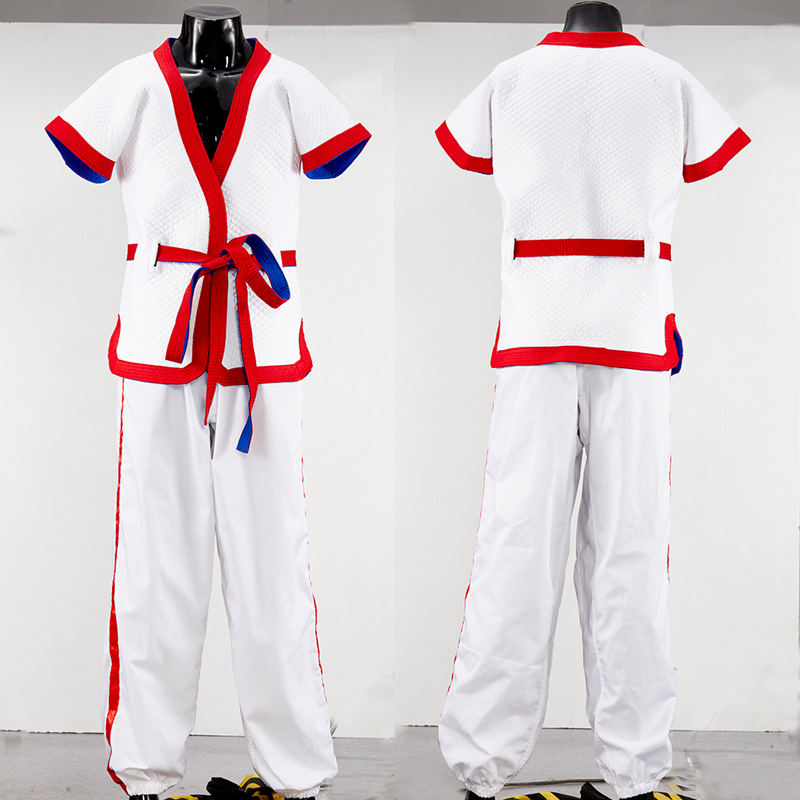 Chinese Style Wrestling Clothing Professional Training Competition Type Red and Blue Double-Sided Thickened Wrestling Clothing Traditional Wrestling Clothing