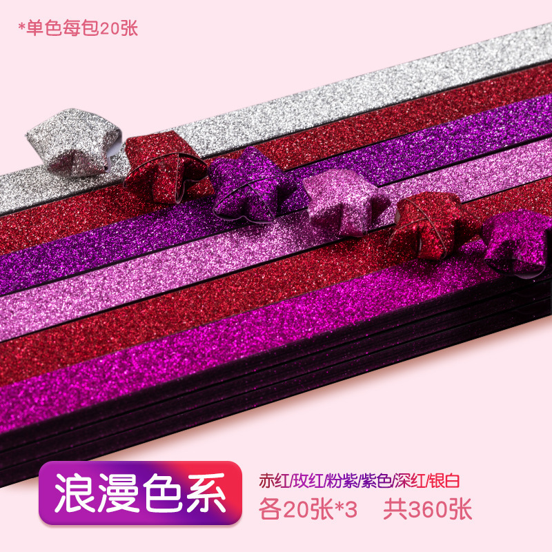 Picture of Star Origami Strips Colorfulful Wishing Five-Star Lucky Star Art Kidsren's Birthday Foldableing Handmade Gifts Summer Vacation Colored Paper