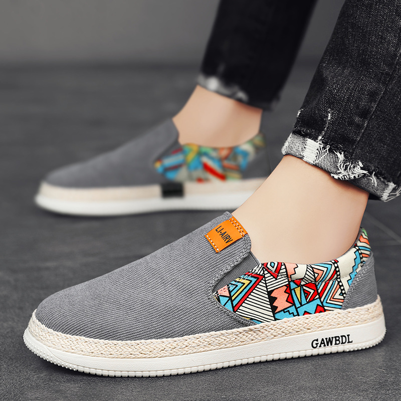 Spring New Korean Style Youth Outdoor Slip-on Lazy Shoes Low Top Legs Casual Men's Shoes B5061 Generational Hair