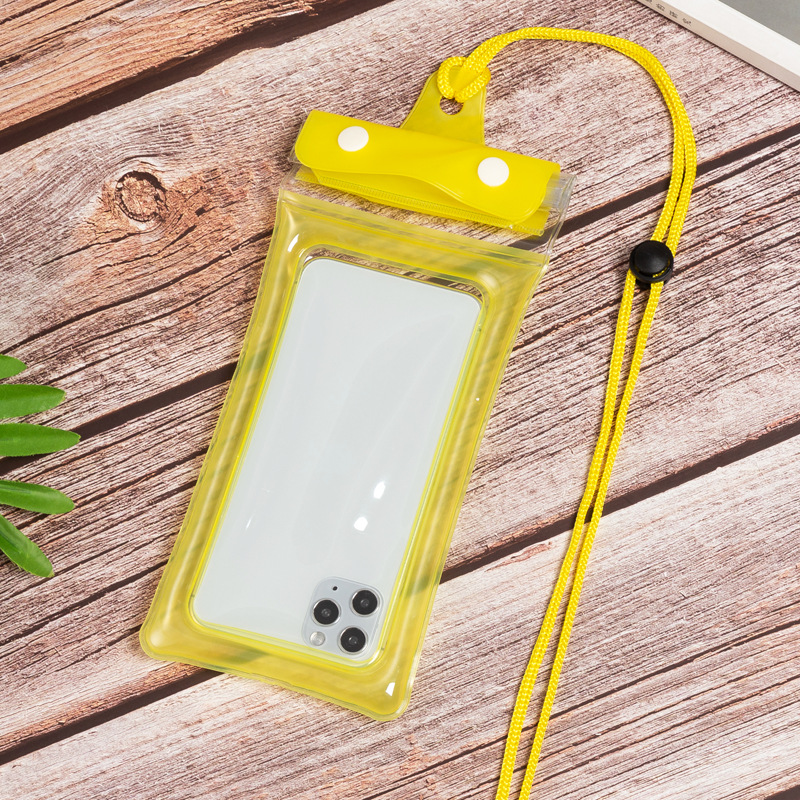 Picture of Three-fold mobile phone waterproof bag airbag swimming drifting Velcro seal protection diving cover touch screen manufacturers wholesale