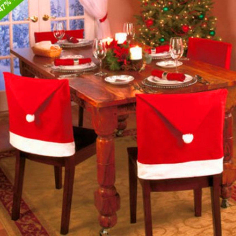 Hot selling boutique Christmas chair cover Christmas supplies table decoration Christmas hat large spot chair cover wholesale