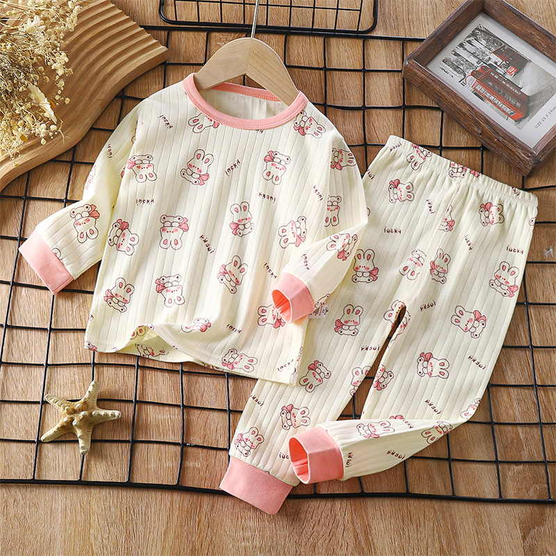 Picture of Children's Cotton Underwear Set, New Autumn Style, Baby Boys' Loungewear, Girls' Pajamas, Autumn Clothes and Pants, Children's Clothing
