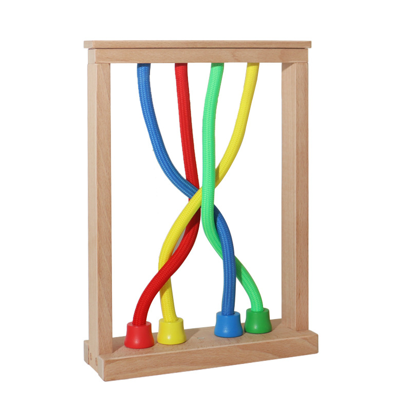 Picture of Children's wooden Early Education Intelligence release rope interactive game logical thinking training hands-on brain-moving baby educational toys