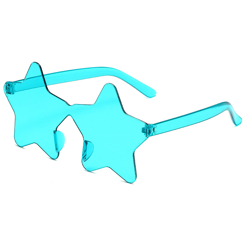 Picture of New fashion personality five-pointed star sunglasses cross-border frameless sunglasses trendy party funny beach sunglasses