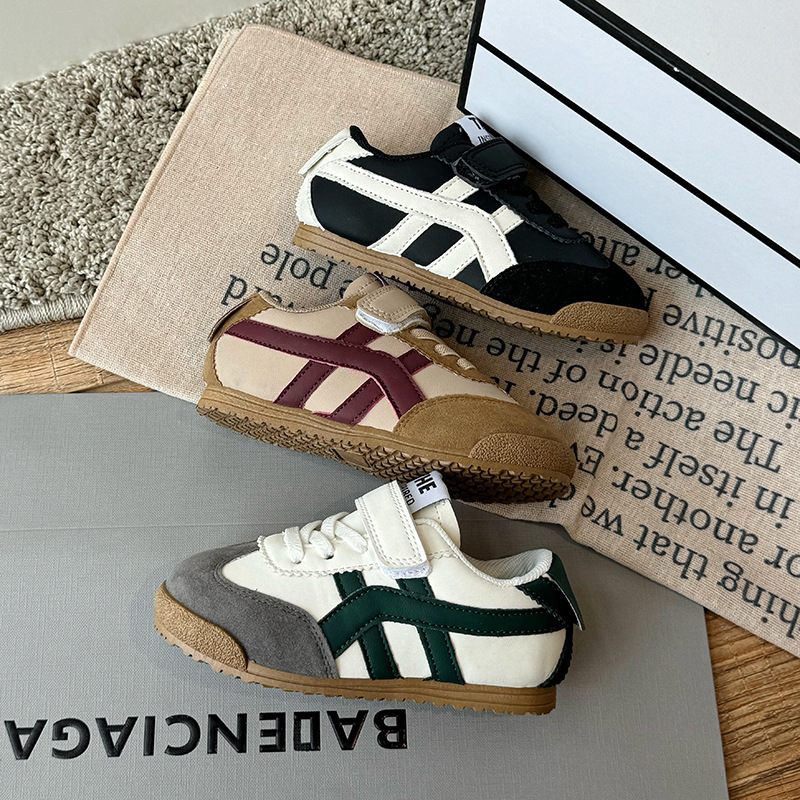 2025 Spring and Autumn New Children's Forrest Gump Shoes Korean Fashion Boys and Girls Casual Board Shoes Velcro Baby sneaker