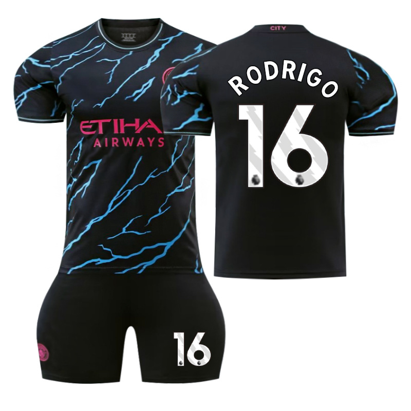 Picture of 23-24 Manchester City II away football uniform suit No. 9 Harland 17 de brauney 10 Rushford 47 Forden
