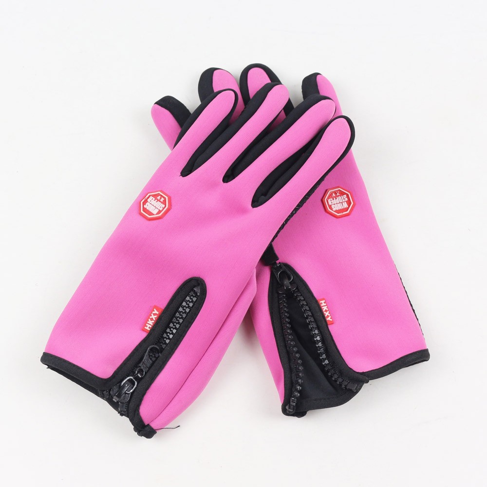 Picture of Touch Screen Gloves Winter Warm Fleece Gloves for Men and Women Cycling Outdoor Sports Non-Slip Snow Mountaineering Zipper Motorcycle