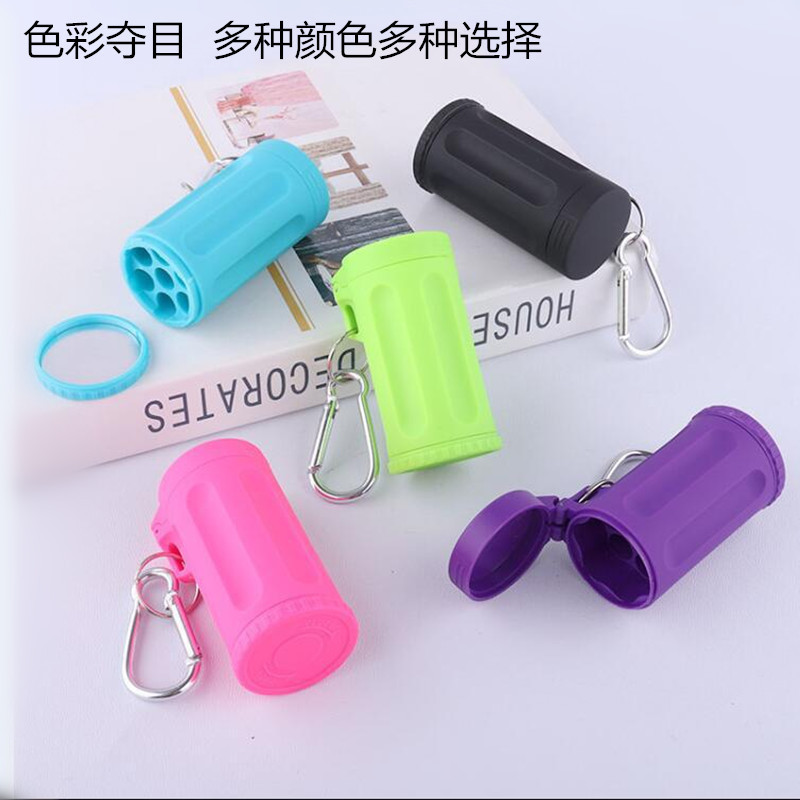 Foreign trade original single Xu Nuo portable colorful mini ashtray plastic with key chain outdoor portable cigarette case