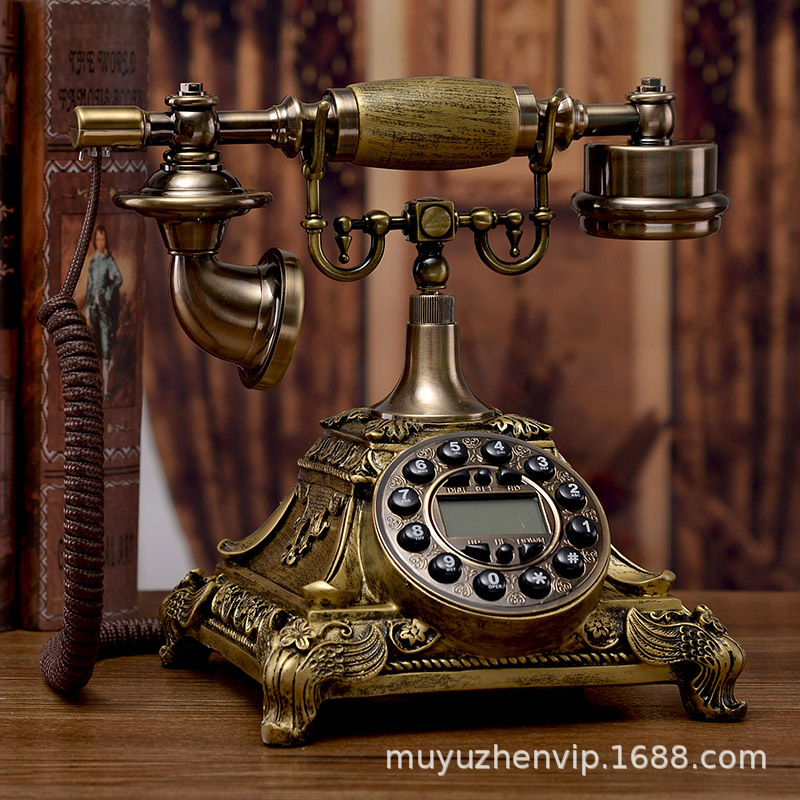 American fashion creative home telephone plug-in landline fixed-line office antique European retro classical telephone