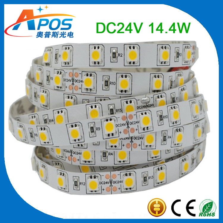Picture of Soft Light Strip 5050 Low Voltage 24V Soft Light Strip Showcase Decoration Three Chip Waterproof Soft Light Strip 60 Beads/Meter