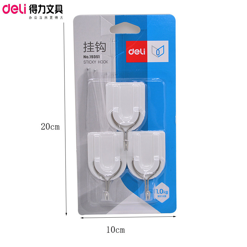 Picture of Sticky Hook Seamless Hook Strong Hook Bathroom Kitchen Tile Glass Nail-free Punch-free Adhesive Hanging Wall