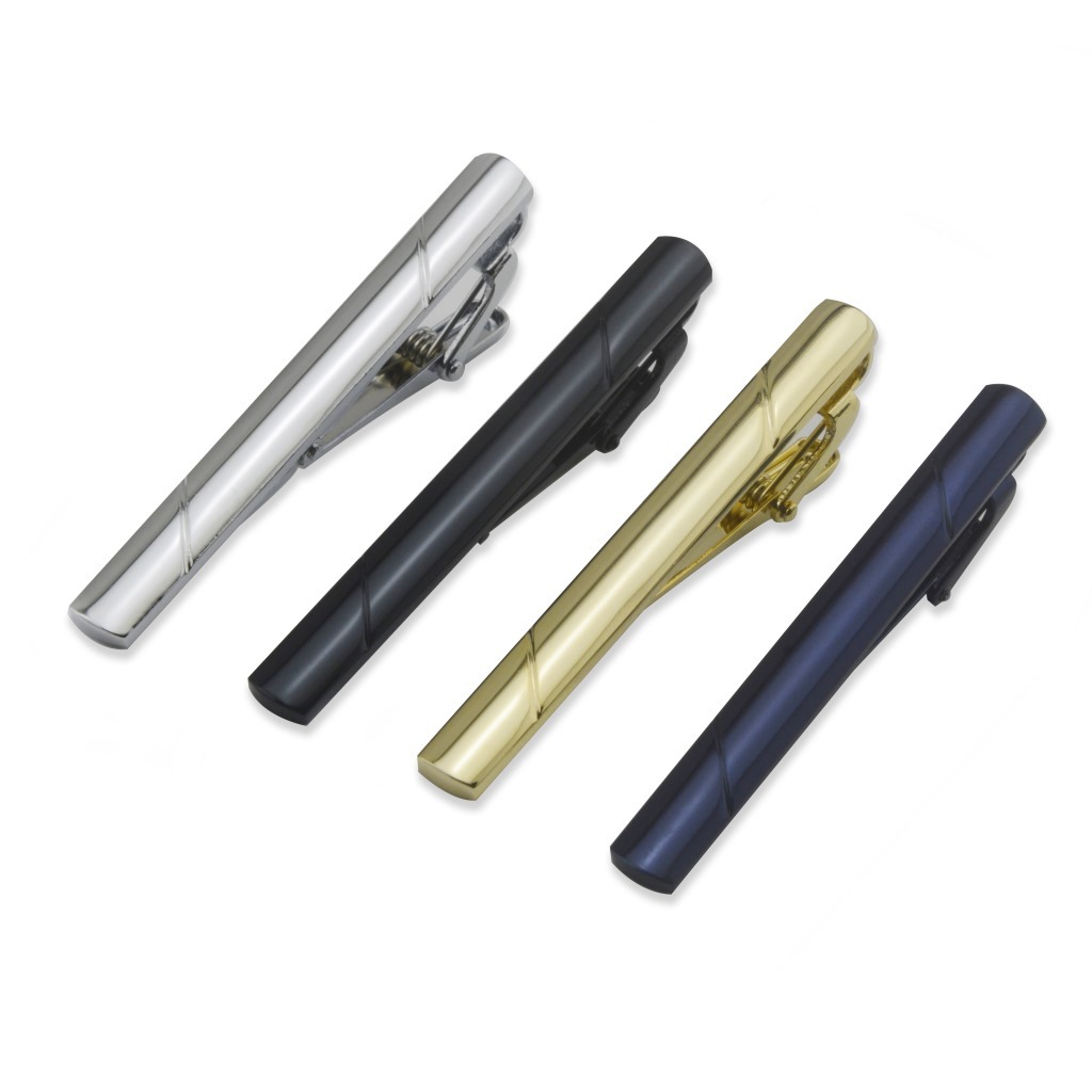Picture of Tie clip men's silver gold copper stainless steel logo Amazon Business wedding JOVAN