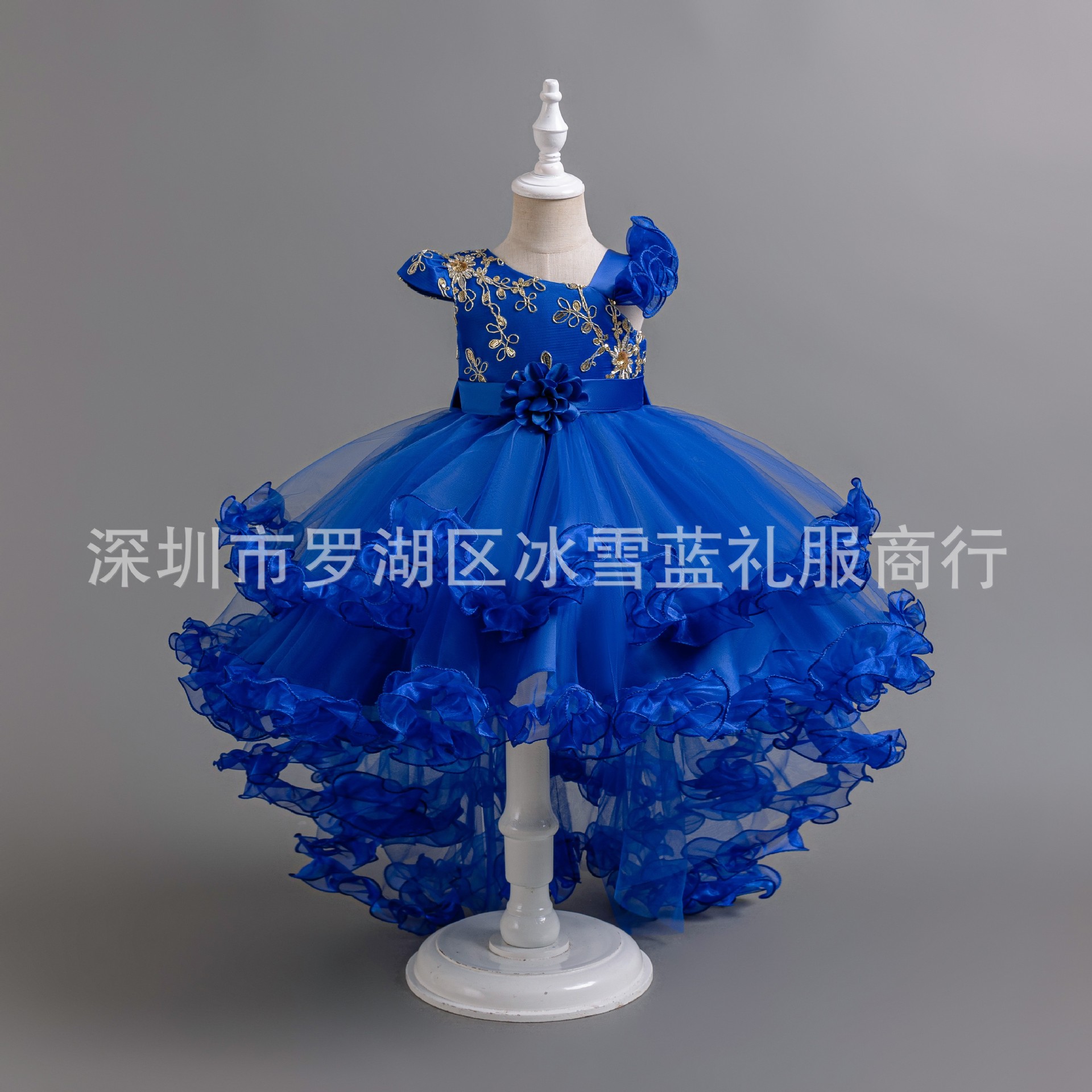 Amazon Girls Dress Princess Dress Banquet Birthday Performance Suit Piano Performance Cake Mesh Children's dress