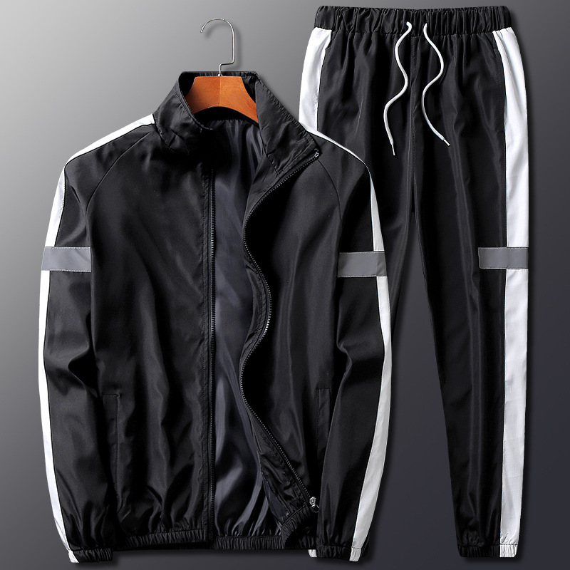 Picture of Reflective Spring, Autumn and Winter Korean Style Trendy Men's Clothing Matching Outfit Handsome Jacket Set Two-Piece Couple Cardigan Casual