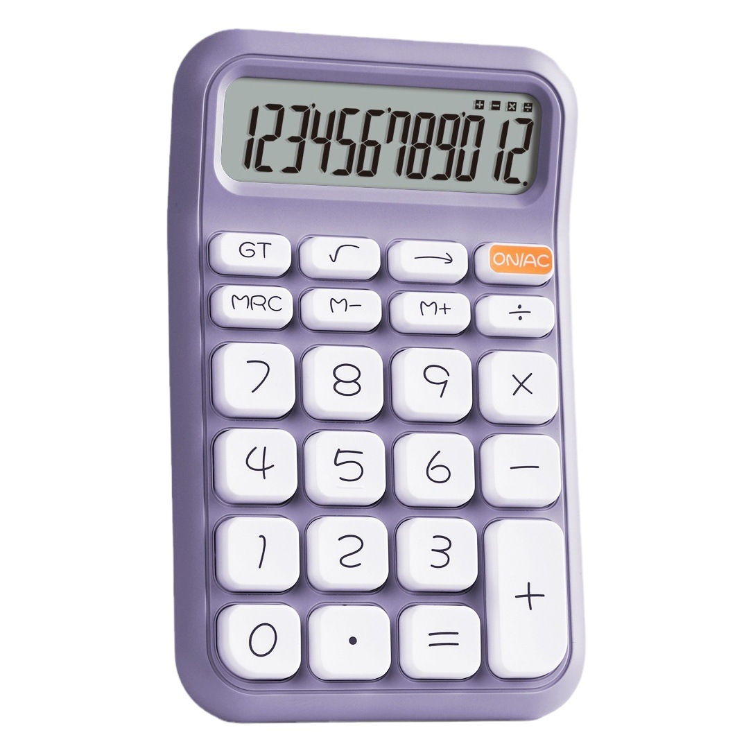 Small square sugar calculator high-looking simple solid color mechanical keyboard computer cute electronic calculator for students