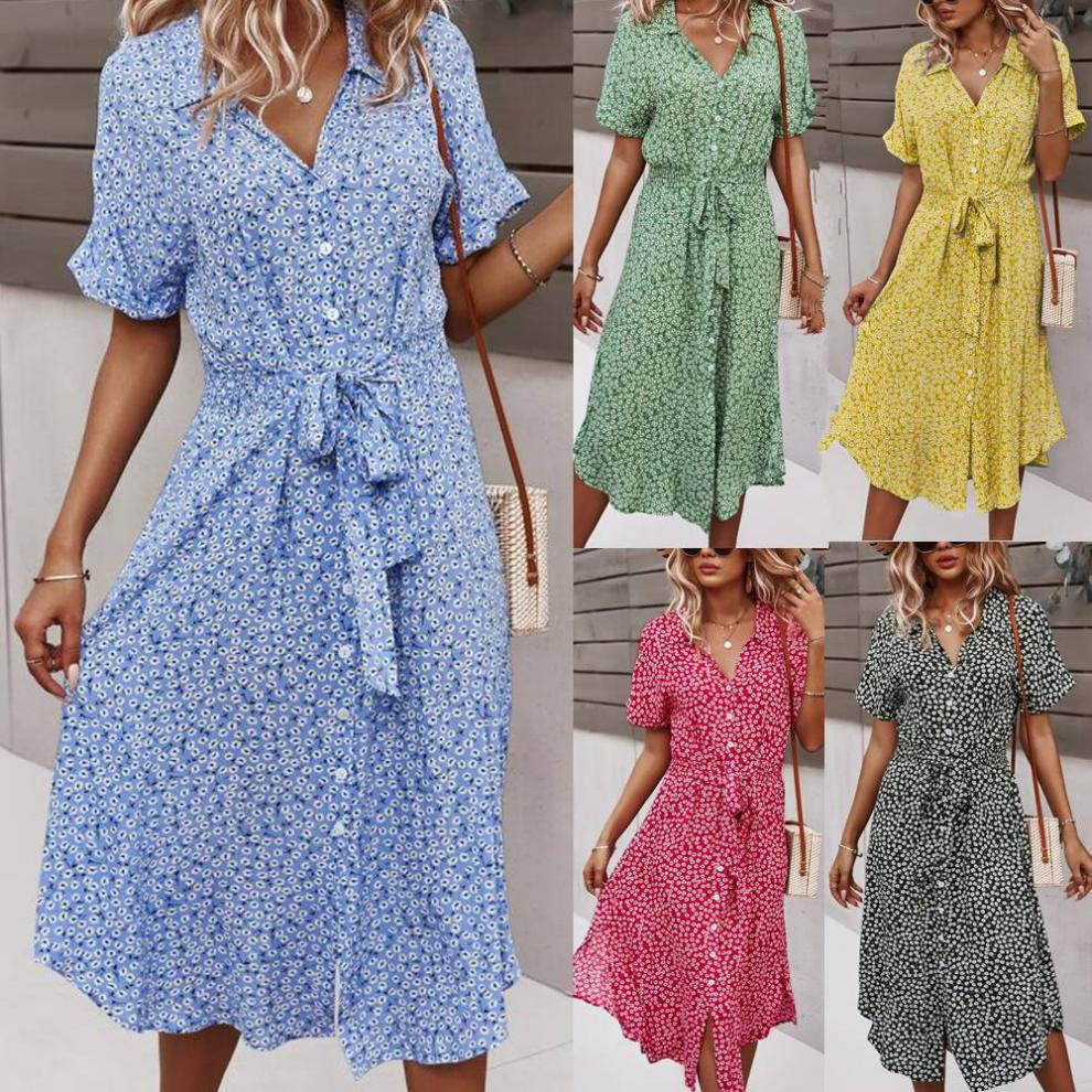 2022 dress Amazon Independent Station AliExpress wish Leisure Holiday Style Sexy Big Swing Skirt Large in stock