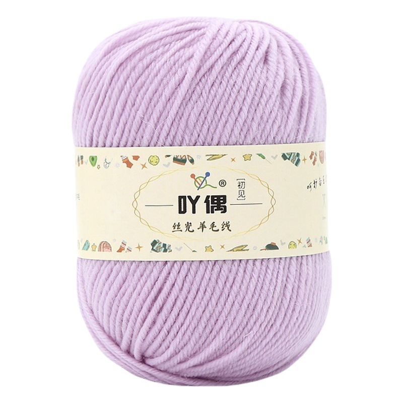 Even the first mercerized wool thread 100 four-strand knitted sweater scarf hat native wool natural quality